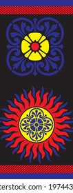 colorful saree design repeated texture vector illustration textile design  