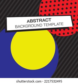 Colorful saturated patterns abstract background punchy vector template with blank space.