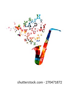 Colorful saxophone design