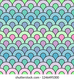 Colorful scales pattern in gradients