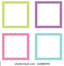 Colorful Scalloped Edge Frame Set