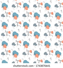 Colorful scandinavian minimal seamless pattern textile design