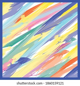 colorful scarf with abstract pattern design