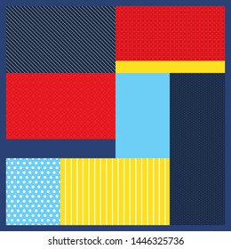 colorful scarf design with pattern combination