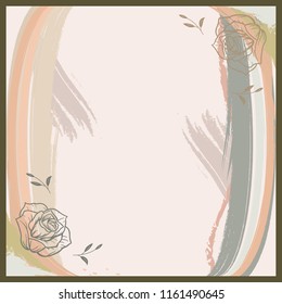 Colorful scarf pattern design with brush