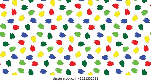 colorful scatter seamless pattern with giraffe footprint. animal footprint background for textile, wrapping and other