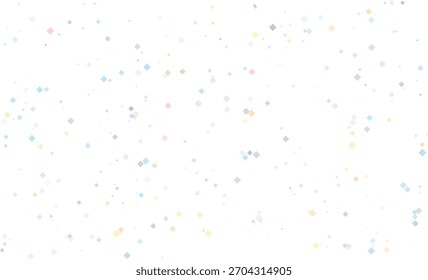 Colorful scattered dots pattern on a clean, creating a festive and playful abstract texture, perfect for celebrations, backgrounds, and graphic design projects, isolated on