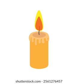 Colorful Scented Candle Vector Illustration