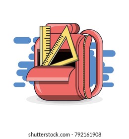 colorful school backpack education concept