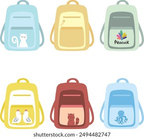 Colorful school backpacks Cartoon school bags