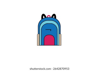 colorful school bag white background and vector illustrations design 
