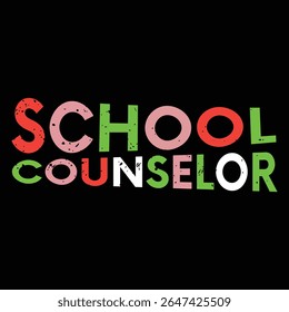 Design de texto colorido do conselheiro escolar