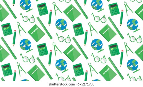 Colorful school pattern 