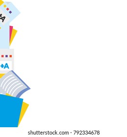 colorful school tools education background design
