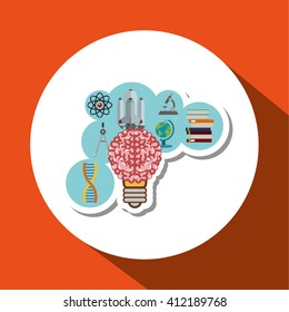 Colorful science design over white background