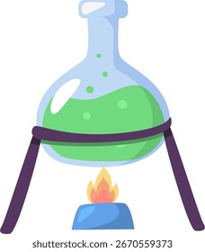 Colorful science vector icon of laboratory equipment. Perfect for education and scientific designs