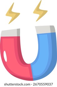 Colorido icono de Vector de ciencia de imán. Perfecto para la educación y los diseños científicos
