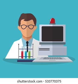 Colorful scientific and laboratory design