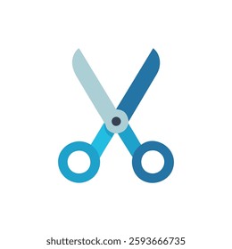 Colorful scissors icon designed for school supplies.
