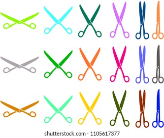 Colorful Scissors illustration net
