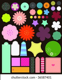 colorful scrapbook elements