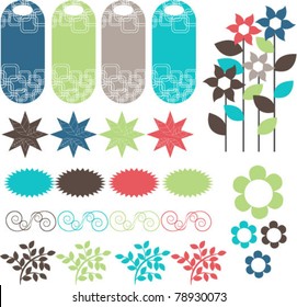 colorful scrapbook elements