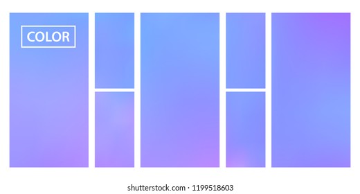 Colorful screen gradient set with modern abstract backgrounds. Beautiful fluid cover for poster, banner, flyer and presentation. Template with screen gradient set for screens and mobile app.Soft color