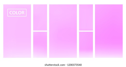 Colorful screen gradient set with modern abstract backgrounds. Beautiful fluid cover for poster, banner, flyer and presentation. Template with screen gradient set for screens and mobile app.Soft color