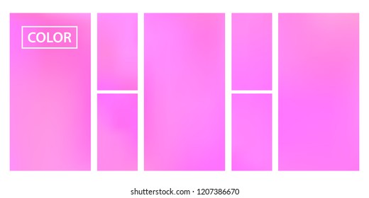 Colorful screen gradient set with modern abstract backgrounds. Beautiful fluid cover for poster, banner, flyer and presentation. Template with screen gradient set for screens and mobile app.Soft color