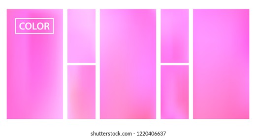 Colorful screen gradient set with modern abstract backgrounds. Beautiful fluid cover for poster, banner, flyer and presentation. Template with screen gradient set for screens and mobile app.Soft color
