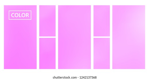 Colorful screen gradient set with modern abstract backgrounds. Beautiful fluid cover for poster, banner, flyer and presentation. Template with screen gradient set for screens and mobile app.Soft color