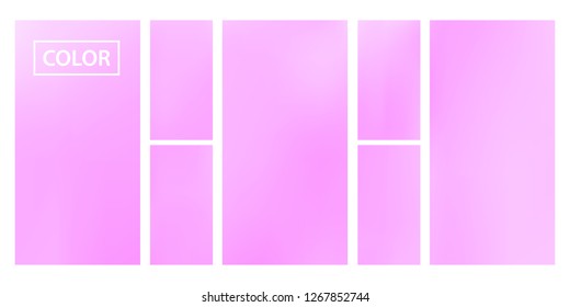 Colorful screen gradient set with modern abstract backgrounds. Beautiful fluid cover for poster, banner, flyer and presentation. Template with screen gradient set for screens and mobile app.Soft color