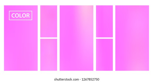 Colorful screen gradient set with modern abstract backgrounds. Beautiful fluid cover for poster, banner, flyer and presentation. Template with screen gradient set for screens and mobile app.Soft color