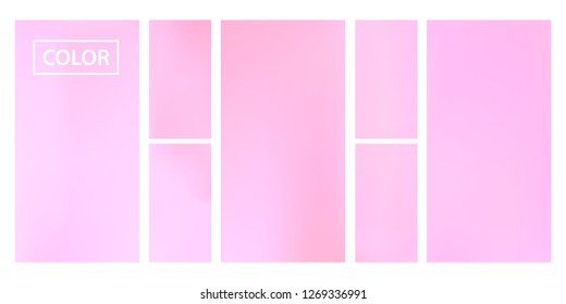 Colorful screen gradient set with modern abstract backgrounds. Beautiful fluid cover for poster, banner, flyer and presentation. Template with screen gradient set for screens and mobile app.Soft color