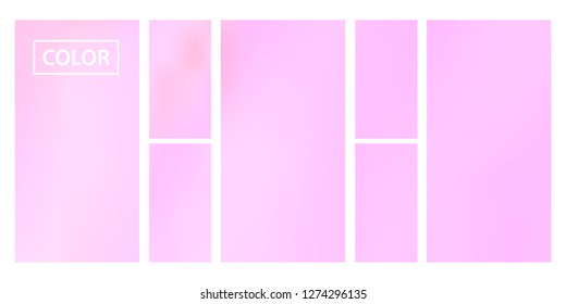 Colorful screen gradient set with modern abstract backgrounds. Beautiful fluid cover for poster, banner, flyer and presentation. Template with screen gradient set for screens and mobile app.Soft color