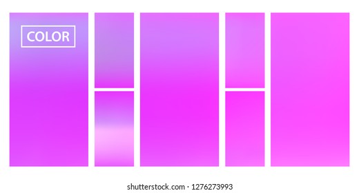 Colorful screen gradient set with modern abstract backgrounds. Beautiful fluid cover for poster, banner, flyer and presentation. Template with screen gradient set for screens and mobile app.Soft color