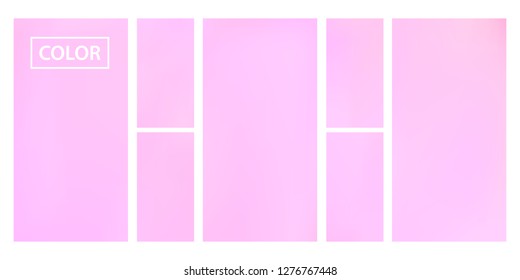 Colorful screen gradient set with modern abstract backgrounds. Beautiful fluid cover for poster, banner, flyer and presentation. Template with screen gradient set for screens and mobile app.Soft color