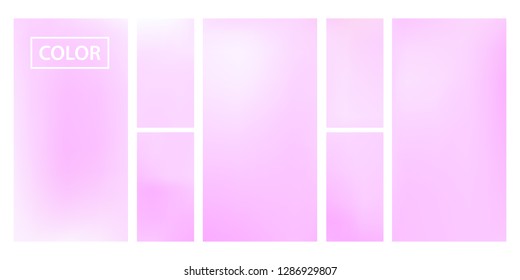 Colorful screen gradient set with modern abstract backgrounds. Beautiful fluid cover for poster, banner, flyer and presentation. Template with screen gradient set for screens and mobile app.Soft color