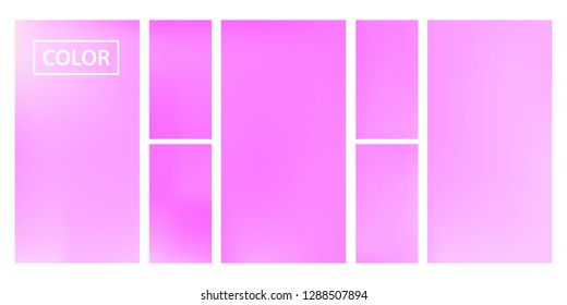 Colorful screen gradient set with modern abstract backgrounds. Beautiful fluid cover for poster, banner, flyer and presentation. Template with screen gradient set for screens and mobile app.Soft color