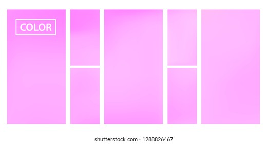 Colorful screen gradient set with modern abstract backgrounds. Beautiful fluid cover for poster, banner, flyer and presentation. Template with screen gradient set for screens and mobile app.Soft color