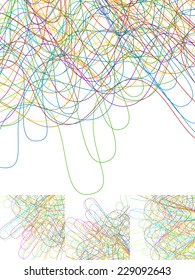 Colorful scribble elements / backgrounds. Abstract vector. 