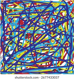 Fondo Abstractas de líneas de garabato colorido
