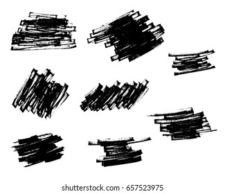 Colorful Scribble Stains Hand drawn in Pencil, design elements