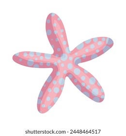 Colorful sea animal, sea star.Vector graphics.