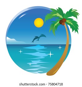 Colorful sea beach paradise