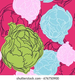 Colorful sea flower background pattern.