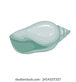 Farbige Muschel.Dekorative Elemente für die Meersommerdesigns.Vektorgrafik.
