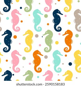 Colorful Seahorse Pattern rapport nature