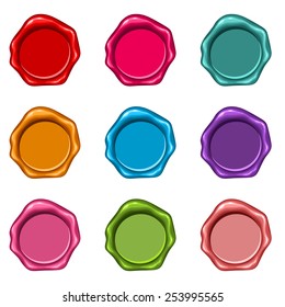 Colorful seal waxes set