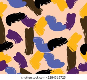 colorful seamles pattern brush for background fabric design, layout